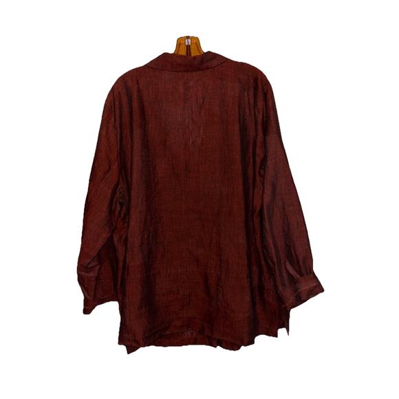 Vintage Bloomingdales Sz 22W Rust and Black 100% 2 Piece Silk Officewear - Picture 10 of 15